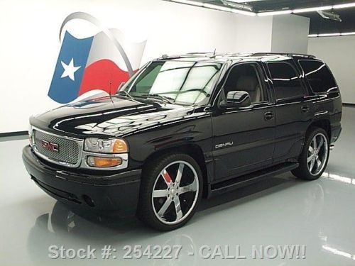 2005 gmc yukon denali awd sunroof htd leather 24&#039;s 46k texas direct auto