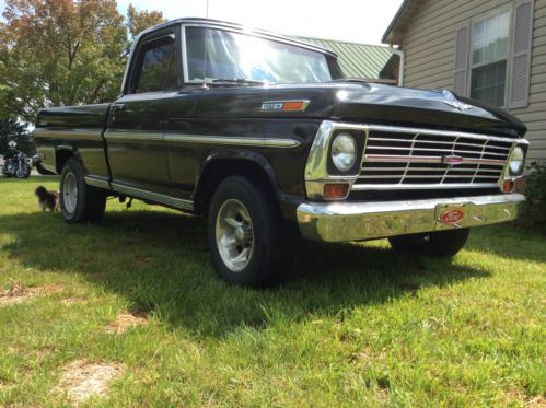 1969, swb,ps, pb, a/c, ranger pkg, all chrome trim, c6 automatic, 390ci, black.