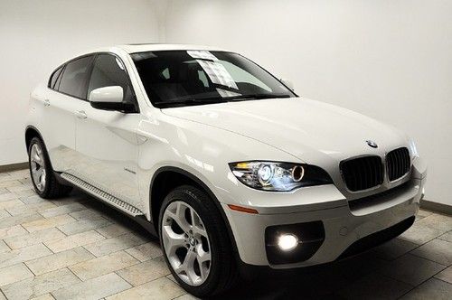 2012 bmw x6 3.5i sport white/red navigation only 8k