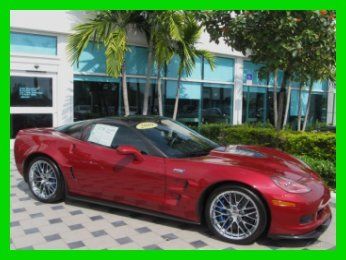 10 red zr-1 supercharged 6.2l manual:6-speed 3zr coupe *carbon fiber roof*low mi