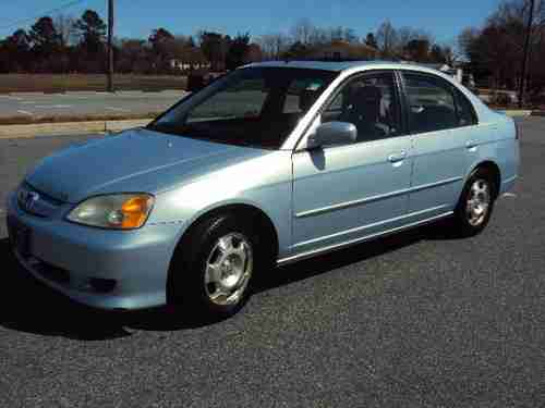 One Owner 2003 Honda Civic Hybrid Sedan 4-Door 1.3L Manual Runs Strong No Reserv, image 2