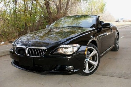 650i convt, low 29k miles, heads up, jet black, low bmw financing!