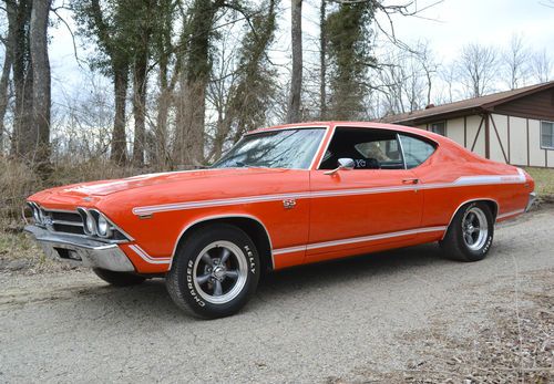 1969 chevelle 383/435hp with ss trim beautiful hugger orange white yenko stripes