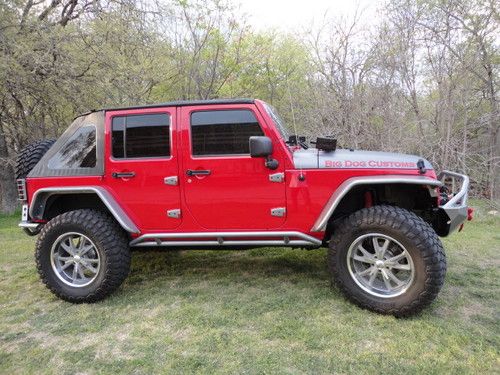 2007 jeep wrangler unlimited 4x4, 4dr, lifted, leather, 20" wheels, 37" tires