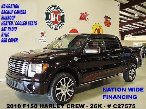 2010 f150 harley davidson,sunroof,nav,htd/cool lth,sync,22in whls,26k,we finance