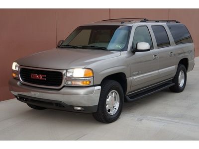 02 gmc yukon slt 4wd 1 owner no reserve auction 3rd row leather heated seats!!!
