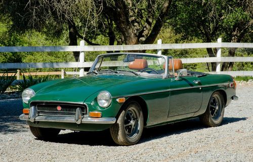 1972 mg mgb british racing green with tan interior