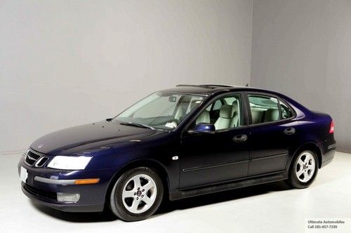 2003 saab 9-3 linear 49k miles turbo sunroof leather heated seats xenon 5-speed