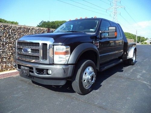 08 f450 lariat 4wd diesel crewcab flatbed loaded gps xnice 1txowner