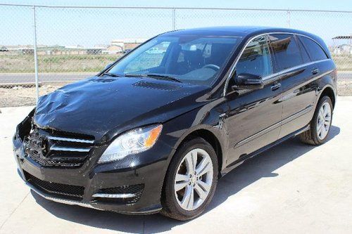 2012 mercdes-benz r350 4matic w/3rd row damaged salvage only 3k miles loaded!!