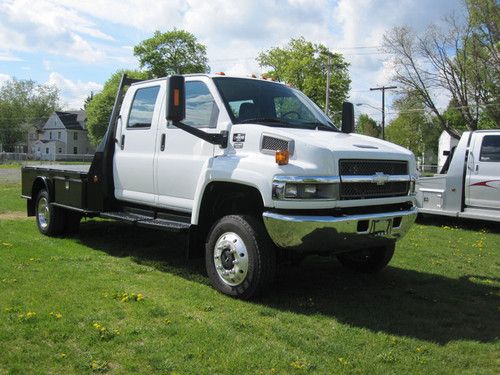 2007 chevy kodiak 4x4 c4500 4wd crew cab 4x4 w/11 ft flatbed duramax diesel 47k