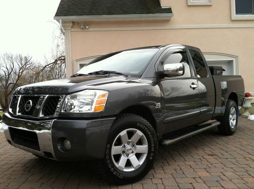 Nissan titan le king cab cab leather clean 2004 5.6l low reserve loaded 4x4!!