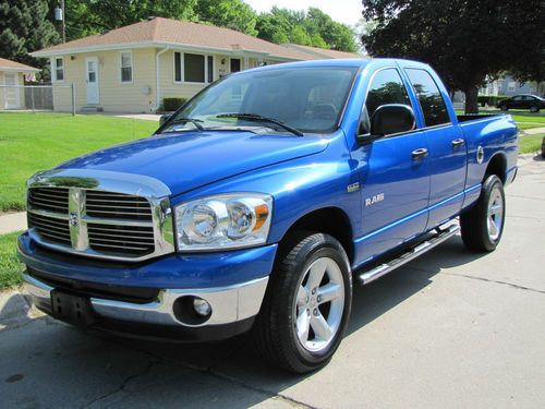 2008 dodge ram 1500 4x4 quad cab slt pickup, big horn edition , 5.7 l  hemi