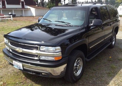 2002 chevrolet suburban 91,000 miles 2500 lt 8.1l 4x4 tow pkg 3rd row seating ac