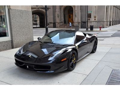 2011 ferrar 458 italia coupe nero daytona paint sport seats awesome italia!!