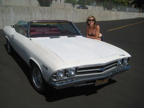 1969 chevelle malibu convertible, black plate california car, numbers matching