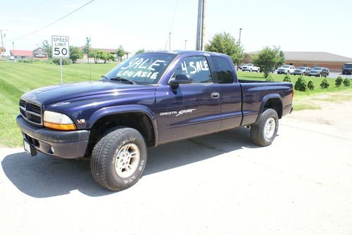 1998 dodge dakota 4x4 sport extended cab low miles for age
