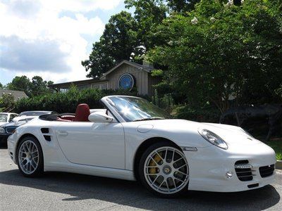 2011 porsche 911 turbo s cab- pdk,wht/red,ext paint pkg,low miles,immaculate!