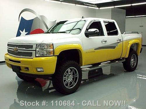 2012 chevy silverado lt crew 4x4 lift leather 20's 13k texas direct auto