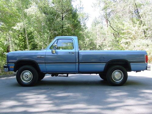 1991 dodge ram 350 cummins 12 v turbo diesel 4x4 106k original miles 2 owner rig