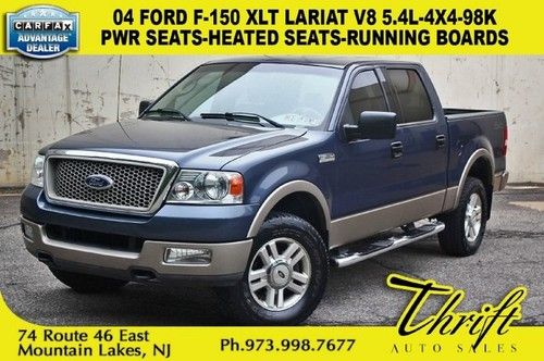 04 ford f-150 lariat v8 5.4l-98k-heated seats-running boards-pwr seats
