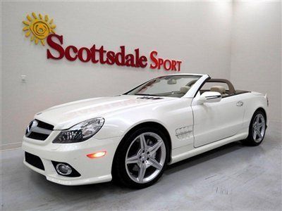 09 sl550 sport * 18k miles * diamond wht/stone * a/c seats * amg whls * as new!!