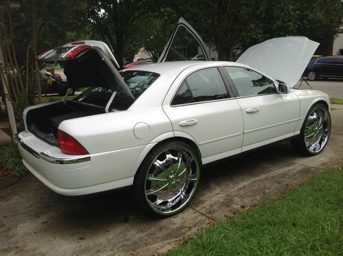 2002 lincoln ls 28s 225/25/28 rims wheels pearl white donk fl 28 inches chrome