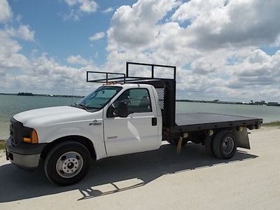 05 ford f-350 super duty flatbed drw diesel - one owner florida truck