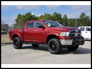 2012 ram 1500 4wd crew 10th anniversary lone star deep cherry pearl lifted 6"