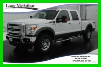 12 lariat 6.2 v8 gas crew cab 4x4 heated leather trailer brake! lmx4! 18" wheels