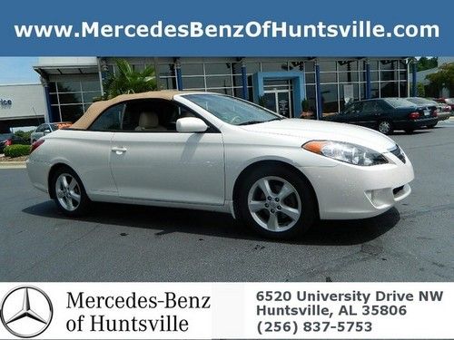 Camry solara white pearl frost tan leather low miles convertible finance