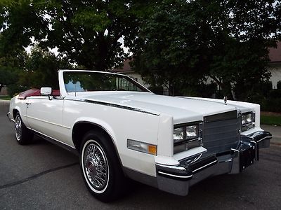 Gorgeous rare 1984 cadillac eldorado biarritz convertible 1 owner 76k actual !!