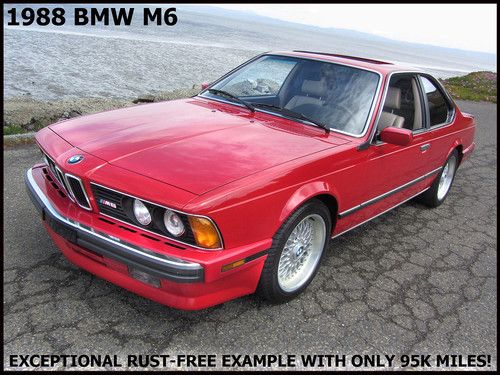 +mint collectible 1988 bmw m6 e24 shark! rust-free! only 95k miles + nice mods!