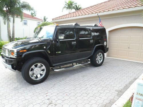 2009 hummer h2 suv black on black all original dvd, nav loaded full service