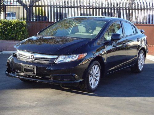 2012 honda civic ex sedan damaged rebuilder runs! economical only 4k miles l@@k!