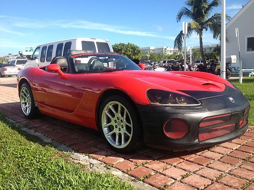 2003 dodge viper srt convertable no reserve selling for less waythan rough book
