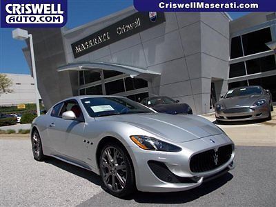 New 2013 maserati granturismo sport coupe silver red rosso ferrari v8 nav