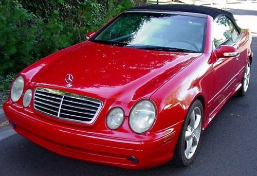 02 MERCEDES BENZ CLK430 V8 BRIGHT RED CONVERTIBLE FUN DRIVER!, image 5