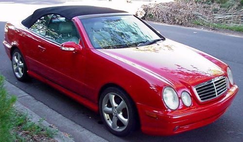 02 MERCEDES BENZ CLK430 V8 BRIGHT RED CONVERTIBLE FUN DRIVER!, image 7