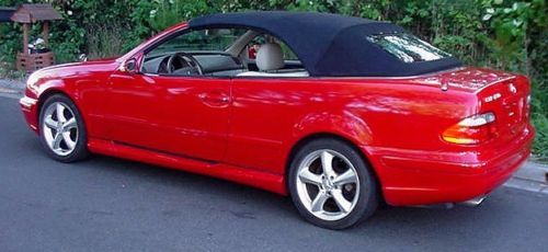 02 MERCEDES BENZ CLK430 V8 BRIGHT RED CONVERTIBLE FUN DRIVER!, image 8