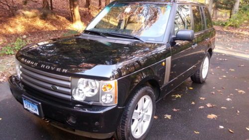 2003 range rover black on tan w/ iphone/ipod/bluetooth hands free