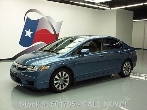 2009 honda civic ex-l sedan sunroof htd leather nav 51k texas direct auto