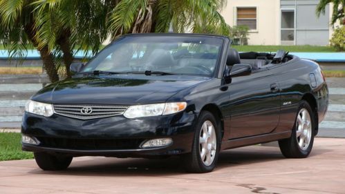 2002 toyota solara sle v/6 edition convertible triple black no reserve auction