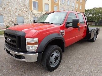 2009 f450 dually 4x4 crew cab 9&#039; flat bed powerstroke turbo diesel auto 1 owner