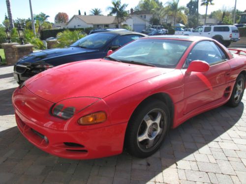1995 mitsubishi 3000gt sl red on black leather interior low miles needs repair