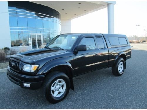 2003 toyota tacoma sr5 extended cab 4x4 5 speed bed cap 1 owner clean black