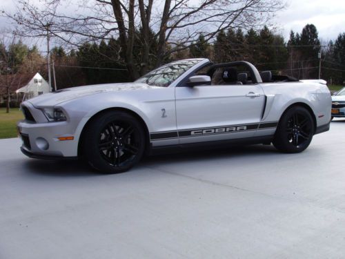 2012 ford shelby cobra mustang convertible silver ingot showroom unique