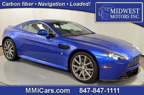 2012 aston martin vantage s cobalt blue navigation carbon fiber pristine 2013