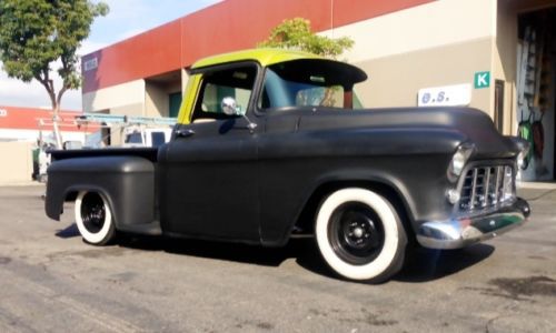 1956 chevrolet short bed step side 3100 truck fast and loud led sled rat rod