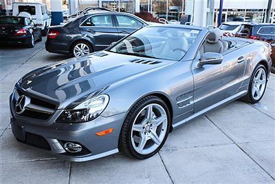 Pano roof palladium silver convertible sl500 19&#034; grey amg sport 11 gray leather